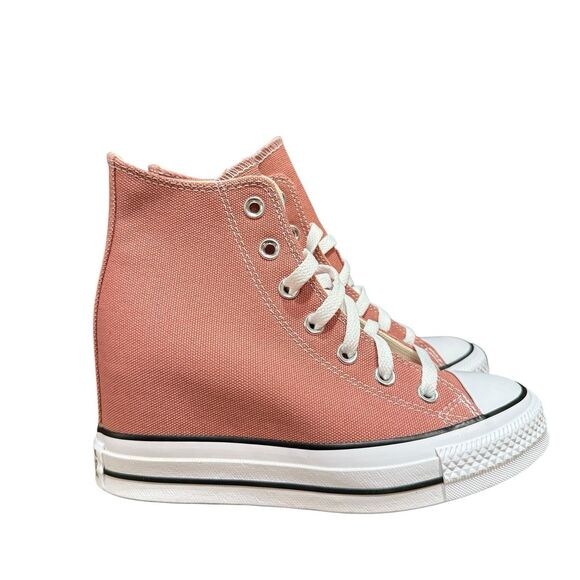 Converse Chuck Taylor All Star Wedge Platform Sneakers Light Saddle Size 6 - Picture 1 of 6